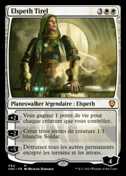 Elspeth Tirel, carte Magic ONC 64 — extension Phyrexia: All Will Be One Commander