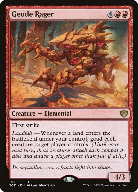 Geode Rager, Magic card SCD 144 — Starter Commander Decks set