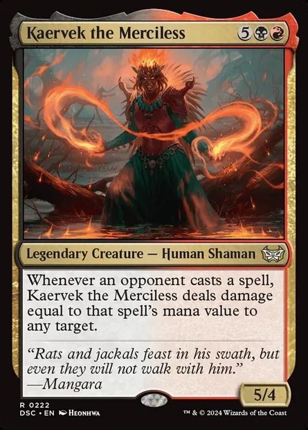 Kaervek the Merciless, Magic card DSC 222 — Duskmourn: House of Horror Commander set