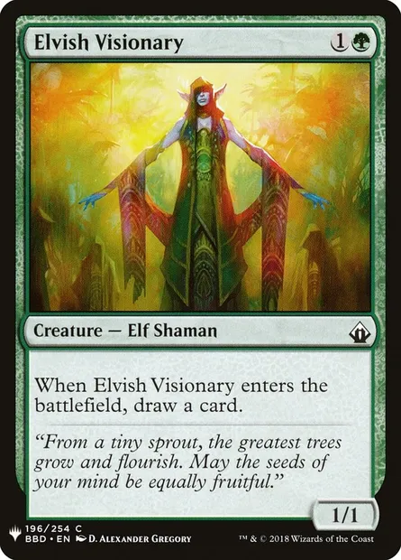 Visionnaire elfe, carte Magic PLST BBD-196 — extension The List