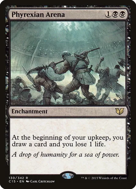 Phyrexian Arena, Magic card C15 130 — Commander 2015 set
