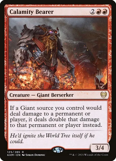 Calamity Bearer, Magic card PKHM 125p — Kaldheim Promos set
