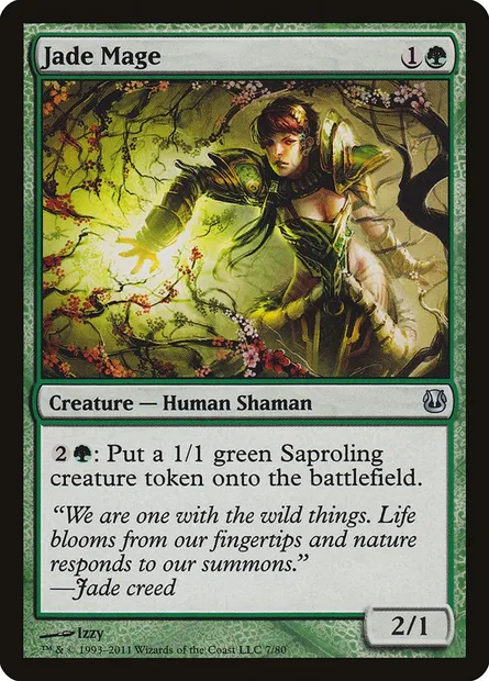 Jade Mage, Magic card DDH 7 — Duel Decks: Ajani vs. Nicol Bolas set