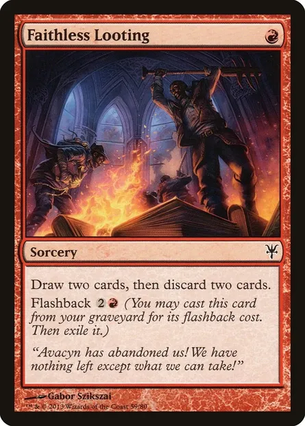 Faithless Looting, Magic card DDK 59 — Duel Decks: Sorin vs. Tibalt set