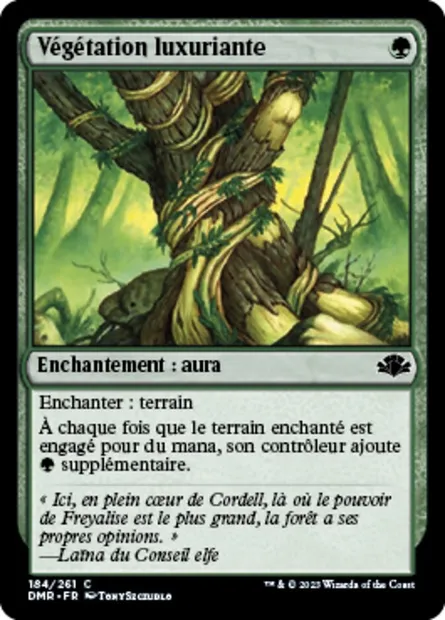 Végétation luxuriante, carte Magic DMR 184 — extension Dominaria Remastered