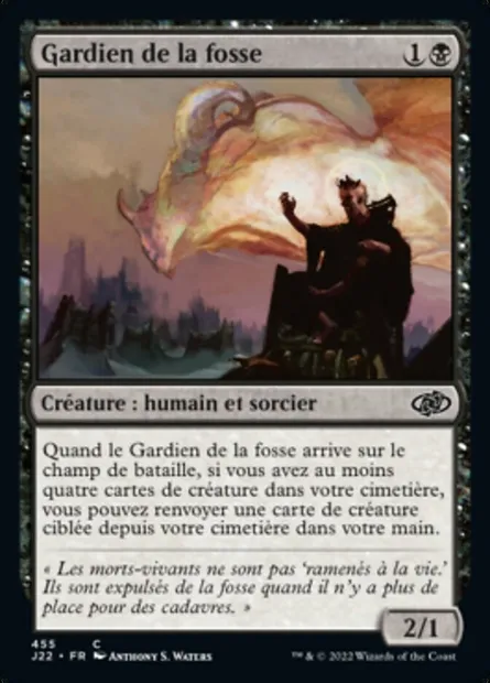 Gardien de la fosse, carte Magic J22 455 — extension Jumpstart 2022