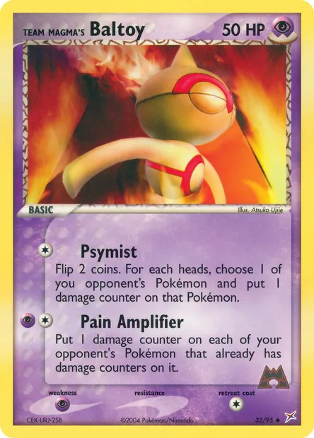 Team Magma's Baltoy, Pokémon card MA 32 — Team Magma vs Team Aqua set
