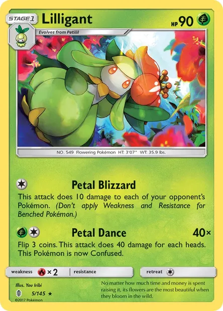 Lilligant, Pokémon card GRI 5 — Guardians Rising set