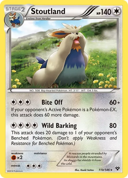 Stoutland, Pokémon card XY 110 — XY set
