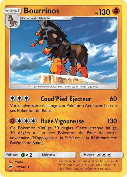 Bourrinos, carte Pokémon BUS 78 — extension Ombres Ardentes