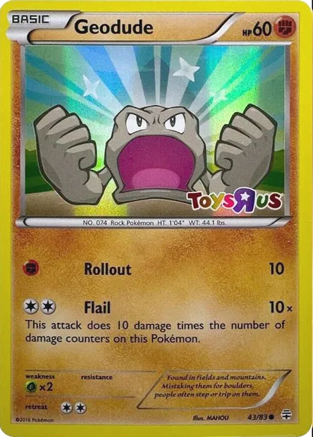 Racaillou, carte Pokémon RET 043 — extension Retail Exclusive Promos