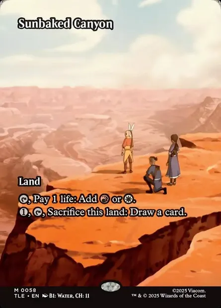 Sunbaked Canyon, Magic card TLE 58 — Avatar: The Last Airbender Eternal set