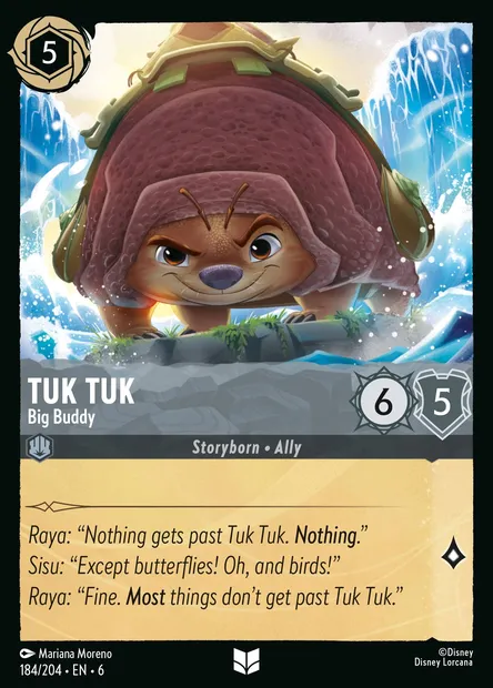 Tuk Tuk - Big Buddy, Disney Lorcana card CH6-184 — Azurite Sea set