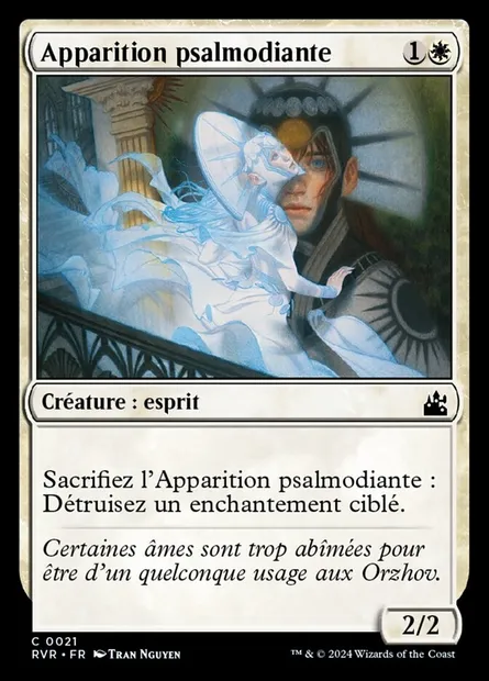 Apparition psalmodiante, carte Magic RVR 21 — extension Ravnica Remastered