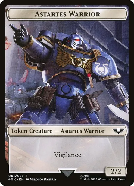 Astartes Warrior, carte Magic T40K 1 — extension Warhammer 40,000 Tokens