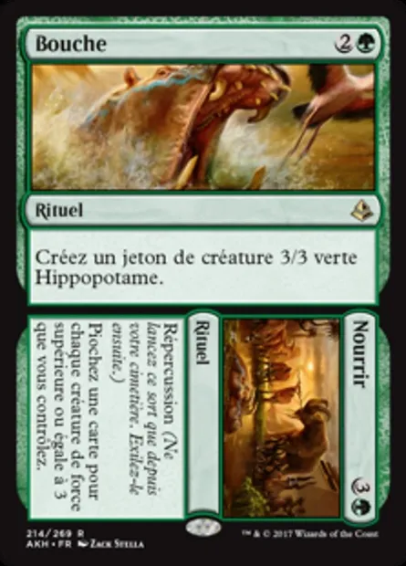 Bouche // Nourrir, carte Magic AKH 214 — extension Amonkhet