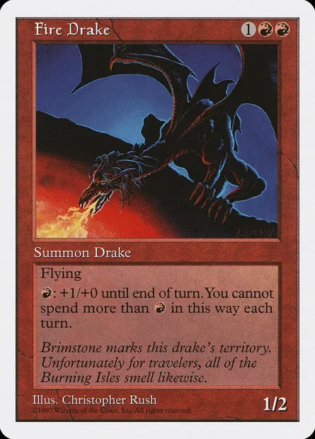 Fire Drake, Magic card 5ED 226 — Fifth Edition set