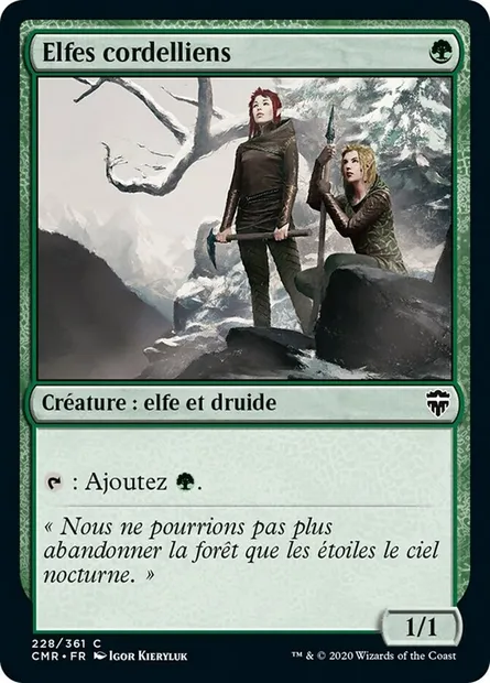 Elfes cordelliens, carte Magic CMR 228 — extension Commander Legends