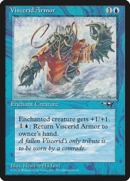 Armure viscéride, carte Magic ALL 41a — extension Alliances