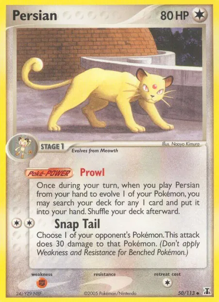 Persian, Pokémon card DS 50 — Delta Species set