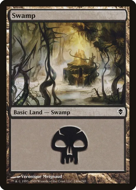 Marais, carte Magic ZEN 240a — extension Zendikar
