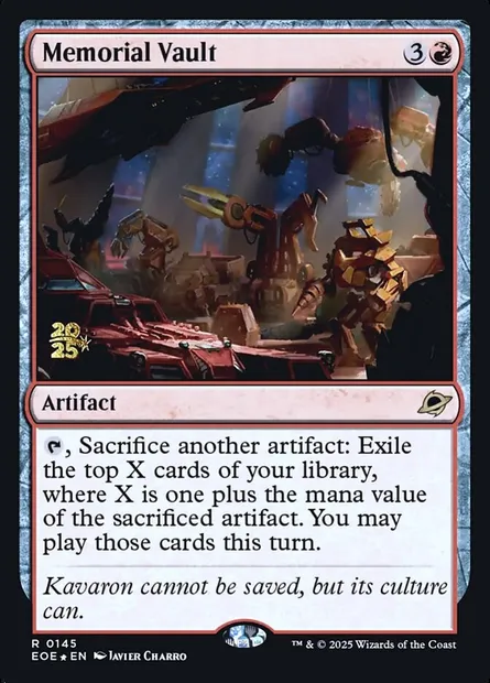 Memorial Vault, Magic card PEOE 145s — Edge of Eternities Promos set