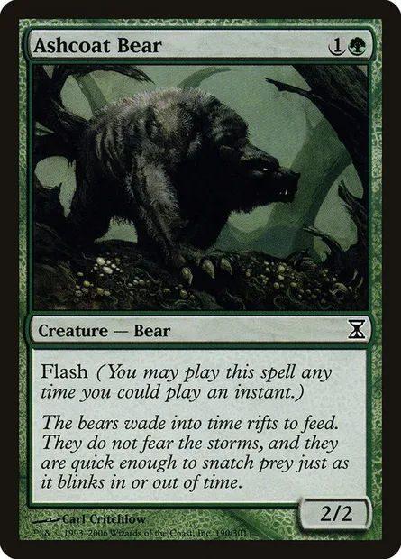 Ashcoat Bear, Magic card TSP 190 — Time Spiral set
