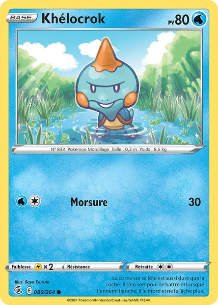 Khélocrok, carte Pokémon FST 80 — extension Poing de Fusion
