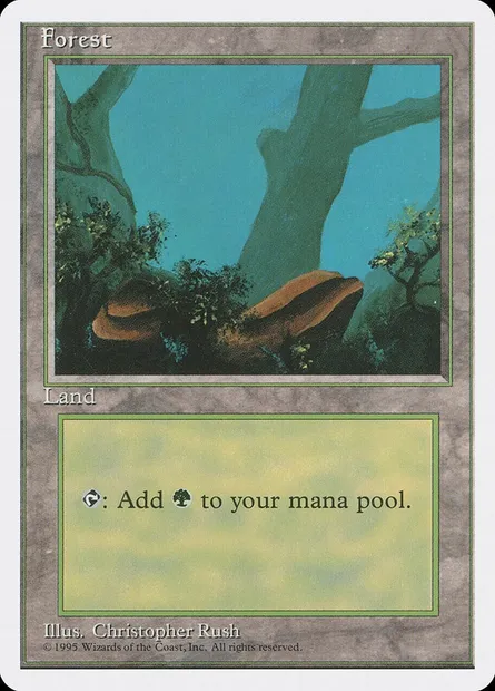 Forest, Magic card 4ED 376 — Fourth Edition set