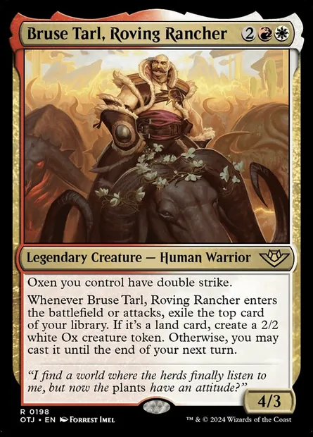 Bruse Tarl, Roving Rancher, Magic card OTJ 198 — Outlaws of Thunder Junction set