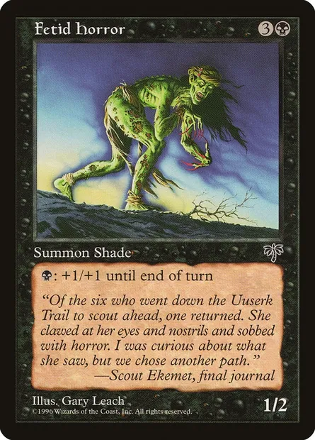 Fetid Horror, Magic card MIR 123 — Mirage set