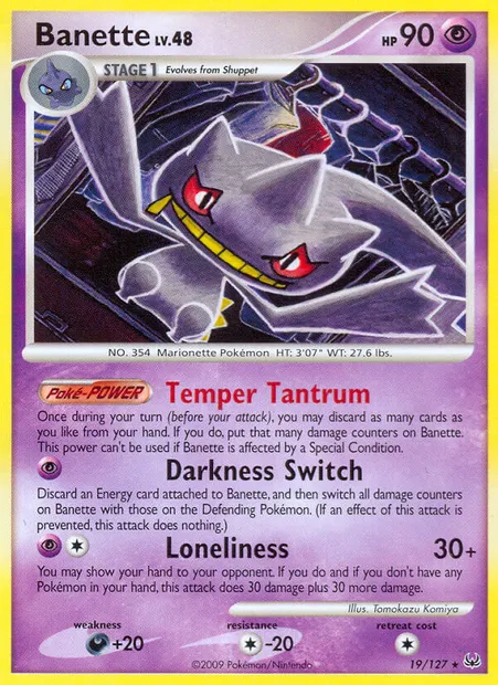 Banette, Pokémon card PL 19 — Platinum set