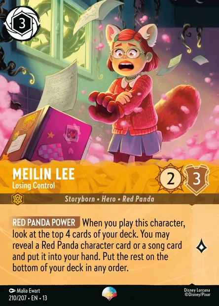 Meilin Lee - Losing Control, Disney Lorcana card CH13-210 — Attack of the Vine! set