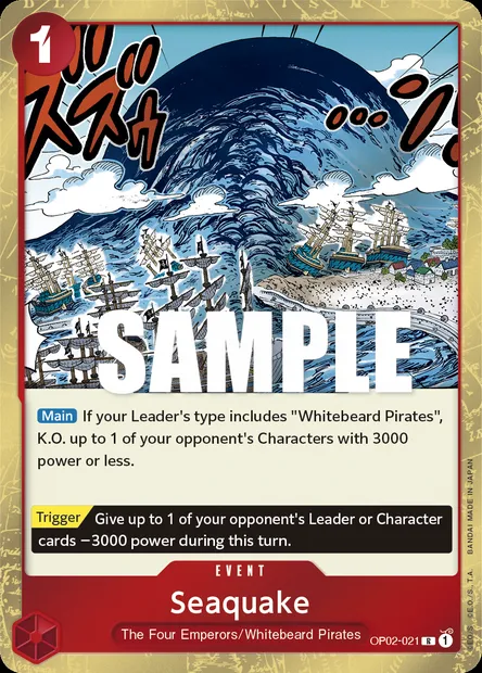 Seaquake, One Piece card OP02-021 — PARAMOUNT WAR set