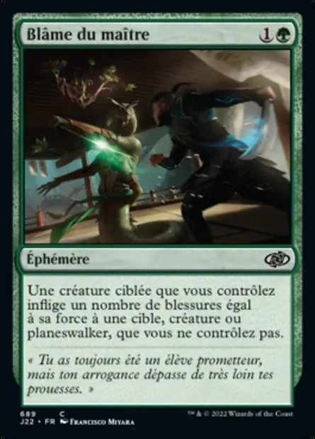 Blâme du maître, carte Magic J22 689 — extension Jumpstart 2022