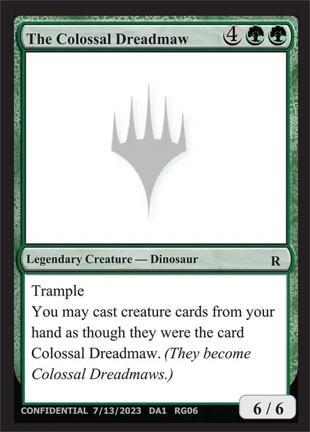 The Colossal Dreadmaw, Magic card UNK RG06b — Unknown Event set