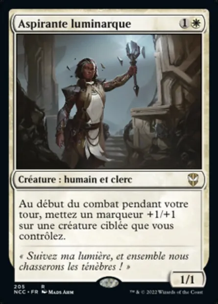 Aspirante luminarque, carte Magic NCC 205 — extension New Capenna Commander