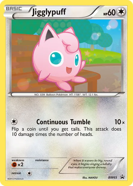 Jigglypuff, Pokémon card BW 65 — BW Black Star Promos set
