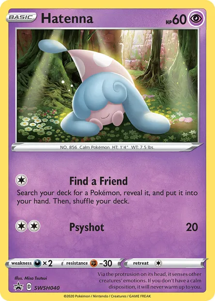 Hatenna, Pokémon card SWSH 040 — SWSH Black Star Promos set