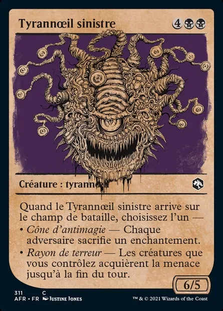 Tyrannœil sinistre, carte Magic AFR 311 — extension Forgotten Realms: Aventures dans les Royaumes Oubliés