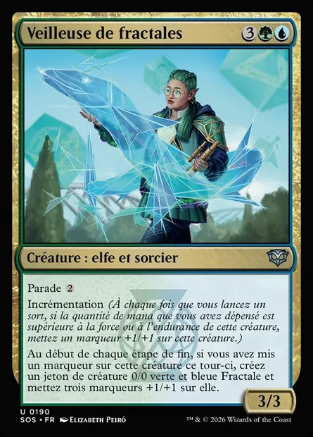 Veilleuse de fractales, carte Magic SOS 190 — extension Secrets of Strixhaven