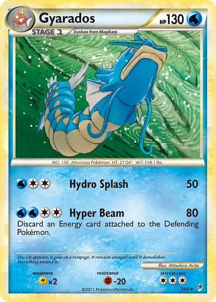 Léviator, carte Pokémon CL 7 — extension L'appel des Légendes