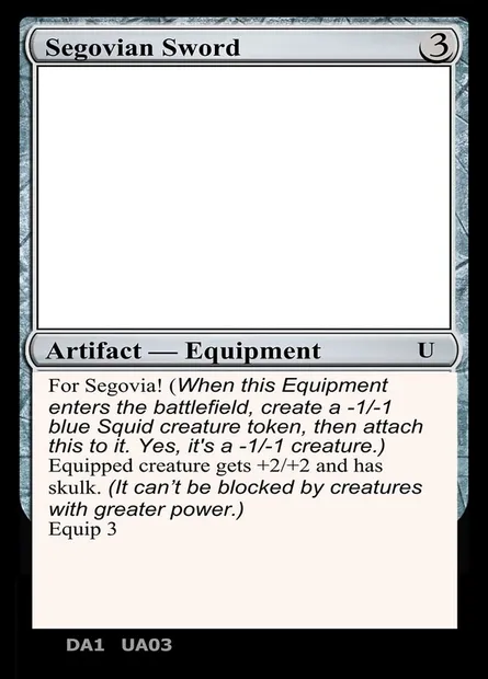 Segovian Sword, carte Magic UNK UA03e — extension Unknown Event