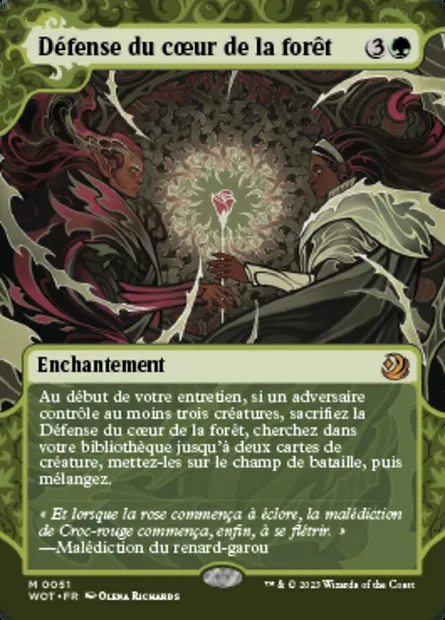 Défense du cœur de la forêt, carte Magic WOT 51 — extension Wilds of Eldraine: Enchanting Tales