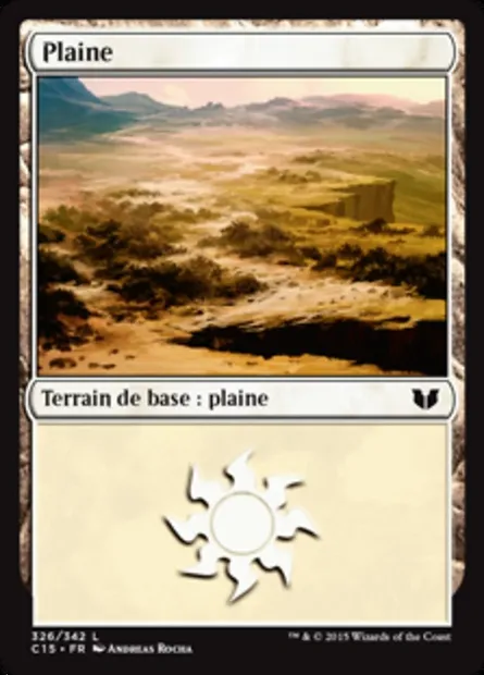 Plaine, carte Magic C15 326 — extension Commander 2015