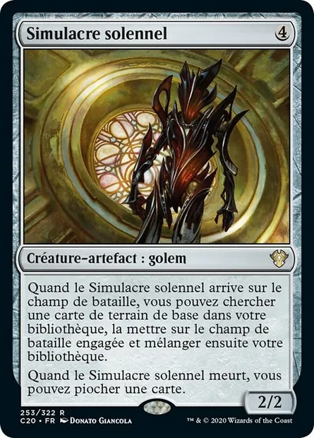 Simulacre solennel, carte Magic C20 253 — extension Commander 2020