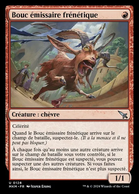 Bouc émissaire frénétique, carte Magic MKM 126 — extension Murders at Karlov Manor