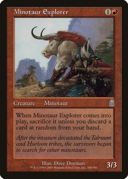 Minotaur Explorer, Magic card ODY 206 — Odyssey set