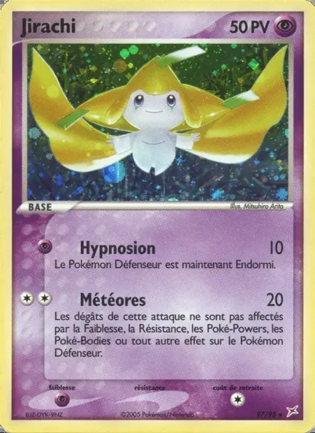 Jirachi, carte Pokémon MA 97 — extension EX Team Magma vs Team Aqua