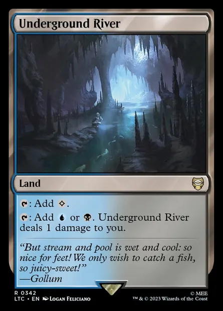 Underground River, Magic card LTC 342 — Tales of Middle-earth Commander set
